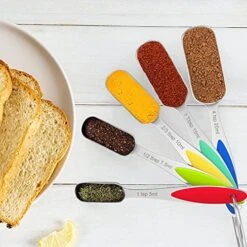 Measuring Cups And Measuring Spoons Set, Wildone Stainless Steel 8 Measuring Cups, 10 Measuring Spoons, 1 Leveler 1 Whisk & 5 Mini Spoons, For Dry And Liquid Ingredient - 25 Piece Multicolor 12 Measuring Cups And Measuring Spoons Set, Wildone Stainless Steel 8 Measuring Cups, 10 Measuring Spoons, 1 Leveler 1 Whisk & 5 Mini Spoons, For Dry And Liquid Ingredient - 25 Piece Multicolor -Peugeot Shop 51qoaHJN7HL