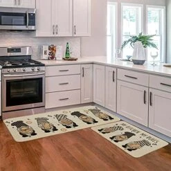 GEEORY Gnomes Decorative Kitchen Mats Set Of 2,My Kitchen My Rules Floor Mat Farmhouse Seasonal Holiday Decor For Home Kitchen - 17x29 And 17x47 Inch GK007 -Peugeot Shop 51qtu5m09OL