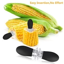 10Pcs/5 Pairs Corn Holders, Stainless Steel Corn On The Cob BBQ Fork Skewers For Home Cooking Parties Camping(Black) -Peugeot Shop 51r4FkQl74L