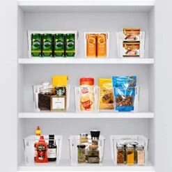 Clear Fridge Organizer Bins - Refrigerator Organizer Bins For Home Essentials, Food, Toiletries, Makeup, Cleaning Supplies, Laundry Room, Pantry And Kitchen Organization And Storage (4 Pack) -Peugeot Shop 51r9dMT0prL