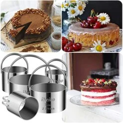 Biscuit Cutter Set, Cookie Cutter, Round Shape Circle Scone Cutters, Pastry Dough Baking Cutter, Shapes Pastry Cutter For Dumpling Skin Cutters, Dough, Pastry, Donut, Fondant, DIY, Cake Décor -Peugeot Shop 51rD0d2ymHL