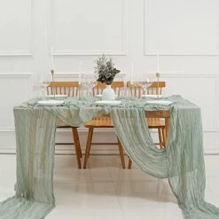 Sage Green Cheesecloth Table Runner 13.3ft Boho Gauze Cheese Cloth Table Runner Rustic Sheer Runner 160inch Long For Wedding Bridal Baby Shower Birthday St. Patrick's Day Table Decorations 19 Sage Green Cheesecloth Table Runner 13.3ft Boho Gauze Cheese Cloth Table Runner Rustic Sheer Runner 160inch Long For Wedding Bridal Baby Shower Birthday St. Patrick's Day Table Decorations -Peugeot Shop 51rIvoU8t8L
