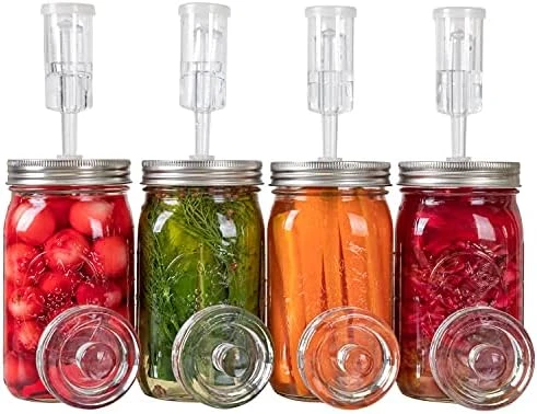 Illmo Fermenting Lids Kit, Easy Fermentation Kit For Wide Mouth Mason Jars (JARS NOT INCLUDE) 7 Illmo Fermenting Lids Kit, Easy Fermentation Kit For Wide Mouth Mason Jars (JARS NOT INCLUDE) - Image 7