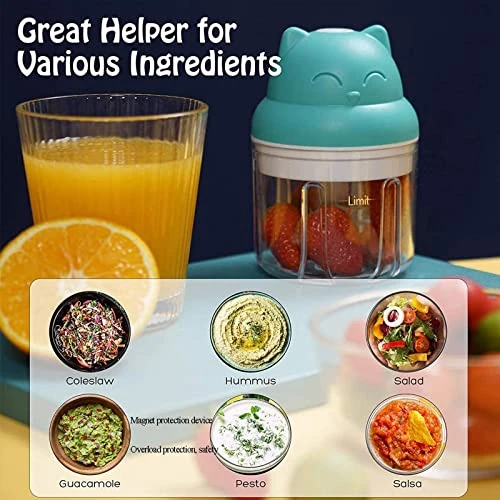 Electric Herb Grinder, Portable USB Charge Spice Grinder For Grinding Garlic Onion Nut Dry Fresh Herbs, Waterproof, High-efficiency (Blue) 3 Electric Herb Grinder, Portable USB Charge Spice Grinder For Grinding Garlic Onion Nut Dry Fresh Herbs, Waterproof, High-efficiency (Blue) - Image 3