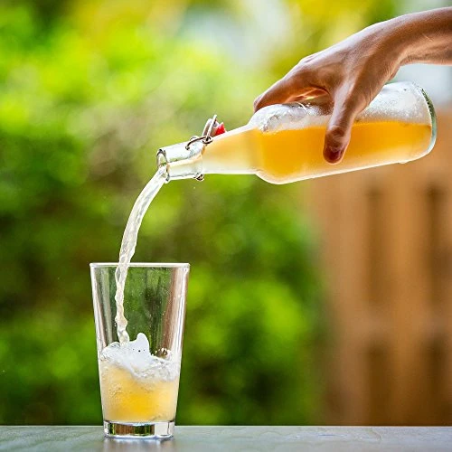 Swing Top Glass Bottles Brewing Bottles For Kombucha, Beer, Kiefer - 16 Oz. - Grolsch Style Bottle (6 Set) With Funnel 4 Swing Top Glass Bottles Brewing Bottles For Kombucha, Beer, Kiefer - 16 Oz. - Grolsch Style Bottle (6 Set) With Funnel - Image 4