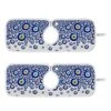 Kcldeci 2 Pack Faucet Mat Splash Guard For Kitchen Sink,Evil Eyeball 30x5 Inch Faucet Handle Drip Catcher Tray Absorbent Mat Fast Dry Mat For Kitchen, Bathroom
