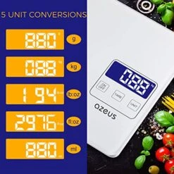 Food Scale With USB Rechargeable, Digital Kitchen Scale With 6 Units, High Precision To 0.04 Oz /11lbs Capacity, Weight Range From 3g-5000g -Peugeot Shop 51ro1DcxYoL