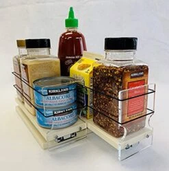 Vertical Spice - 33x1x11 DC - Spice Organizer - 2 Individual Cabinet Drawers For Large Containers - Size: 6.9" Width X 5.0" Height X 10.6" Depth - Made In USA