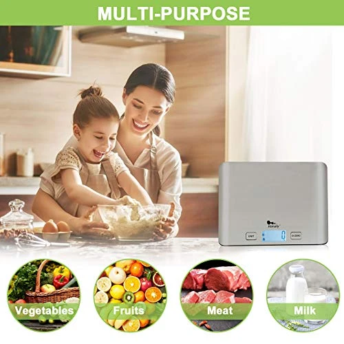 Digital Kitchen Food Scale 11 Lb Grams And Ounces Small Stainless Steel Backlit Silver For Cooking And Baking (Batteries Included) 4 Digital Kitchen Food Scale 11 Lb Grams And Ounces Small Stainless Steel Backlit Silver For Cooking And Baking (Batteries Included) - Image 4