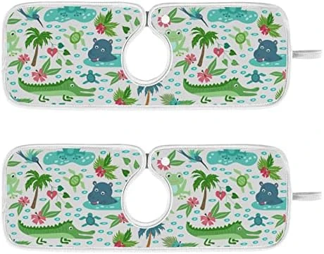 Kcldeci 2 Pack Faucet Mat Splash Guard For Kitchen Sink,Frog Turtle Crocodile 14x5 Inch Faucet Handle Drip Catcher Tray Absorbent Mat Fast Dry Mat For Kitchen, Bathroom 7 Kcldeci 2 Pack Faucet Mat Splash Guard For Kitchen Sink,Frog Turtle Crocodile 14x5 Inch Faucet Handle Drip Catcher Tray Absorbent Mat Fast Dry Mat For Kitchen, Bathroom - Image 7