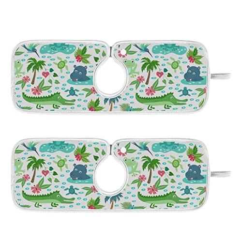 Kcldeci 2 Pack Faucet Mat Splash Guard For Kitchen Sink,Frog Turtle Crocodile 14x5 Inch Faucet Handle Drip Catcher Tray Absorbent Mat Fast Dry Mat For Kitchen, Bathroom 1 Kcldeci 2 Pack Faucet Mat Splash Guard For Kitchen Sink,Frog Turtle Crocodile 14x5 Inch Faucet Handle Drip Catcher Tray Absorbent Mat Fast Dry Mat For Kitchen, Bathroom