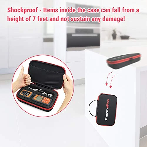 TP99 Hard Carrying Case Storage Bag For TP-20, TP-08S, TP-07 Wireless Remote Digital Cooking Food Meat Thermometer, Shockproof Waterproof Black Travel Protective Case/Box/Organizer 5 TP99 Hard Carrying Case Storage Bag For TP-20, TP-08S, TP-07 Wireless Remote Digital Cooking Food Meat Thermometer, Shockproof Waterproof Black Travel Protective Case/Box/Organizer - Image 5