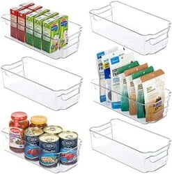 HOOJO Refrigerator Organizer Bins - 8pcs Clear Plastic Bins For Fridge, Freezer, Kitchen Cabinet, Pantry Organization And Storage, BPA Free Fridge Organizer, 12.5" Long -Peugeot Shop 51spnVyka2S. AC