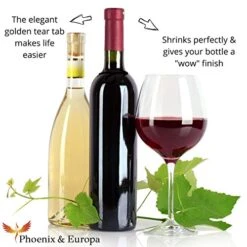 PVC Heat Shrink Capsules - 100 Count | Collectors Edition - 5 Color: 20 Count Burgundy Red, 20 Count Matte Black, 20 Count Classic Gold, 20 Count Snow White, 20 Count Royal Blue