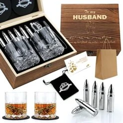 Whiskey Gifts For Men Dad Men Birthday Gift Ideas From Daughter Son - Stainless Steel Whiskey Stones And Whiskey Glasses Set - Bourbon Gifts For Men Him Dad -Peugeot Shop 51t7QwoyvSL. AC