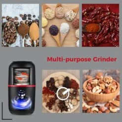 Electric Pill Crusher Grinder, Powerful Motor Pill Cutters With Stainless Steel Blades, Coffee Bean Grinder For Fine Powder, Multifunctional Electric Grinder For Grains, Medicinal Herbs, Spices -Peugeot Shop 51tEUYBjTWL