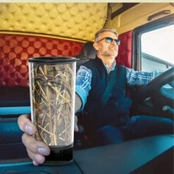 Ossy Oak Shadow Grass Blades By Spit Bud - The Ultimate Spittoon For Chew - Portable Dip & Snuff Cup With Lid, Pop Tab, Spill-Proof Funnel, Can Cutter & Holder - Fit In Cup Holders - Holds 8oz - Made In USA