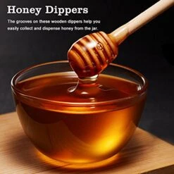 50Pcs Wooden Jam Honey Dipper, Mini Portable Honeycomb Sticks For Honey Jar Dispense Collecting Stirring Drizzle Honey Rod, Five Size For Choose(10cm) 12 50Pcs Wooden Jam Honey Dipper, Mini Portable Honeycomb Sticks For Honey Jar Dispense Collecting Stirring Drizzle Honey Rod, Five Size For Choose(10cm) -Peugeot Shop 51tI2OlfbPL