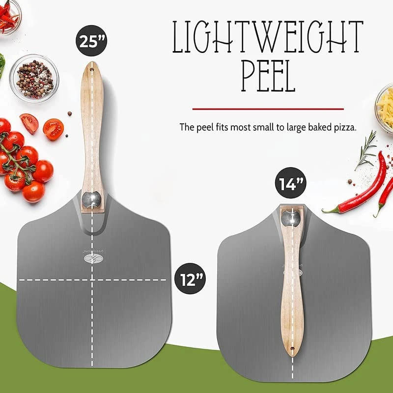 Reenerhome Pizza Peel- Paddle - Spatula - Metal- Premium Stainless Steel Pizza Peel 12 Inch- Aluminum Free Large Wood Folding Pizza Peel Long Handle For Pizza Stones Grill And Outdoor Pizza Oven 1 Reenerhome Pizza Peel- Paddle - Spatula - Metal- Premium Stainless Steel Pizza Peel 12 Inch- Aluminum Free Large Wood Folding Pizza Peel Long Handle For Pizza Stones Grill And Outdoor Pizza Oven