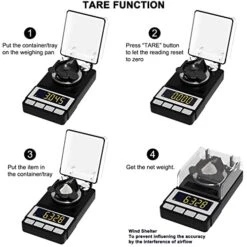 Illigram Scale 50g / 0.001g, Reloading Scale With 2X 20g Calibration Weight, High Precision Jewelry Scale With Large LCD Display, MG Scale For Gold Medicine Powder, Battery Included -Peugeot Shop 51tOdY19oqL