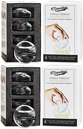 Pickle Pebble Glass Fermenting Weights - Pickling Fermentation Weight Set – Wide/Small Mouth Combo 9 Pickle Pebble Glass Fermenting Weights - Pickling Fermentation Weight Set – Wide/Small Mouth Combo - Image 9