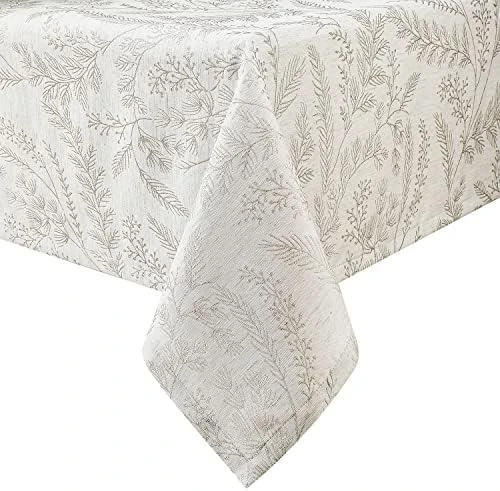 60 X 120 Inches Farmhouse Style Linen Tablecloths, Wrinkle Resistant Washable Dining Room Table Cloths For 8 Foot Rectangle Tables - Light Coffee 7 60 X 120 Inches Farmhouse Style Linen Tablecloths, Wrinkle Resistant Washable Dining Room Table Cloths For 8 Foot Rectangle Tables - Light Coffee - Image 7