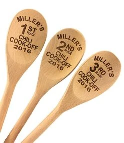 Ustom Engraved 14in Chili Cook Off Wood Spoon Prizes (Set Of 3)