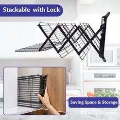 Geesta 2/3/4-Tier Upgraded Collapsible Cooling Rack With Adjustable 3 Setting Design Stackable Roasting Cooking Drying Wire Cooling Rack For Cookies Baking Gifts For Women 12 Geesta 2/3/4-Tier Upgraded Collapsible Cooling Rack With Adjustable 3 Setting Design Stackable Roasting Cooking Drying Wire Cooling Rack For Cookies Baking Gifts For Women -Peugeot Shop 51tjX2NklxL