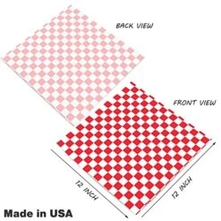 Deli Paper Sheets Sandwich Wrap Paper - 12x12" Food Wrapping Grease Resistant Checkered Liner Papers, Perfect For Restaurants, Barbecues, Picnics, Parties, Kids Meals, Outdoors - 250 Sheets -Peugeot Shop 51tmSjRJMnL