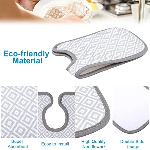 Faucet Absorbent Mat, 2 Packs Eco-friendly Sink Drip And Splash Protector, Dishwasher Safe Microfiber Dish Drying Mat For Kitchen, Bar, And RV, 17.7 Inches X 3.9 Inches 4 Faucet Absorbent Mat, 2 Packs Eco-friendly Sink Drip And Splash Protector, Dishwasher Safe Microfiber Dish Drying Mat For Kitchen, Bar, And RV, 17.7 Inches X 3.9 Inches - Image 4