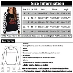 Womens Crewneck Sweatshirt Cute Loose Tops Christmas Print Long Sleeve Fashion Sweatshirts Pullover Top Fall Clothes -Peugeot Shop 51uDNNVRm1L 1