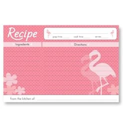 Pink Flamingo Design Set Double Sided Family 4x6 Recipe Cards, Set Of 50 6 Pink Flamingo Design Set Double Sided Family 4x6 Recipe Cards, Set Of 50 -Peugeot Shop 51uIRwGlU7L