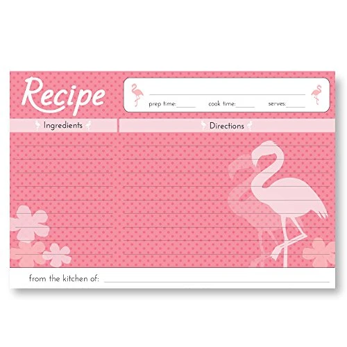 Pink Flamingo Design Set Double Sided Family 4x6 Recipe Cards, Set Of 50 3 Pink Flamingo Design Set Double Sided Family 4x6 Recipe Cards, Set Of 50 - Image 3