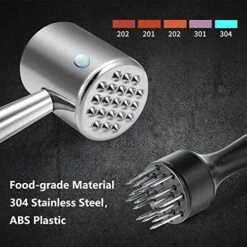 ChefVille MT02 2-in-1 Meat Tenderizer Tool, Meat Mallet, Meat Tenderizer Hammer For BBQ, Chicken, Steak, Fish -Peugeot Shop 51uMW0fSCXL