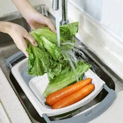 Mh Collapsible Colander | Over The Sink Silicone Kitchen Strainers And Colanders With Extendable Handles | Veggies, Fruit And Pasta Foldable Strainer For Kitchen, 6-Quart, BPA Free 8 Mh Collapsible Colander | Over The Sink Silicone Kitchen Strainers And Colanders With Extendable Handles | Veggies, Fruit And Pasta Foldable Strainer For Kitchen, 6-Quart, BPA Free -Peugeot Shop 51uMwDcXB5L