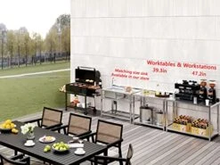 Stainless Steel Table For Prep & Work 40 X 25 Inches, Heavy Duty Commercial Work Table With Undershelf And Backsplash, Metal Prep Table For Outdoor, Indoor, Commercial Restaurant, Kitchen, Cafe, Hotel -Peugeot Shop 51uUsQ9rHvL