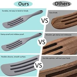 Silicone Spurtle Set, Silicone Spatula Set, Heat Resistant Cooking Utensil For Nonstick Cookware, Serving，Baking, Whisking, Smashing, Scooping, Spreading, 4 Piece