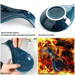 Kitchen Spoon Rest - Cooking Spoon Holder For Stove Top White Coffee Spoon Rest Ceramic Spoon Holder For Kitchen Counter, Kitchen Decor For Counter, Coffee Bar Accessories (Nave Blue) 9 Kitchen Spoon Rest - Cooking Spoon Holder For Stove Top White Coffee Spoon Rest Ceramic Spoon Holder For Kitchen Counter, Kitchen Decor For Counter, Coffee Bar Accessories (Nave Blue) -Peugeot Shop 51ugkkL3hsL