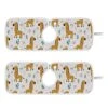 Kcldeci 2 Pack Faucet Mat Splash Guard For Kitchen Sink,Cute Giraffe Leaves And Flowers 14x5 Inch Faucet Handle Drip Catcher Tray Absorbent Mat Fast Dry Mat For Kitchen, Bathroom