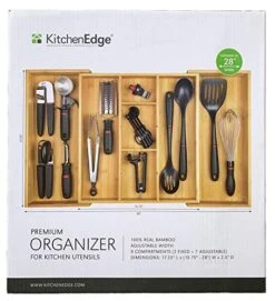 Adjustable Kitchen Drawer Organizer For Utensils And Junk, Expandable To 28 Inches Wide, 9 Compartments, 100% Bamboo 7 Adjustable Kitchen Drawer Organizer For Utensils And Junk, Expandable To 28 Inches Wide, 9 Compartments, 100% Bamboo -Peugeot Shop 51umY3lPoSL