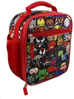Marvel Kawaii Avengers Girls Boys Soft Insulated School Lunch Box (One Size, Red/Multi) -Peugeot Shop 51unoVVLYLL. AC