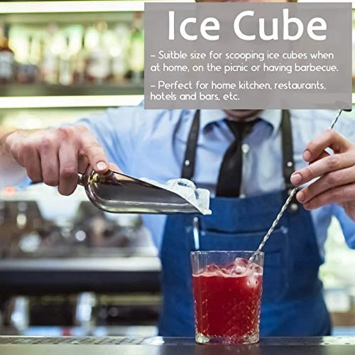 8 Ounce Ice Scoop Set Of 2, E-far Stainless Steel Scoops For Ice Cube/Candy/Flour/Sugar, Metal Utility Scoops For Party, Baking, Kitchen Pantry, Rust Free & Dishwasher Safe 4 8 Ounce Ice Scoop Set Of 2, E-far Stainless Steel Scoops For Ice Cube/Candy/Flour/Sugar, Metal Utility Scoops For Party, Baking, Kitchen Pantry, Rust Free & Dishwasher Safe - Image 4