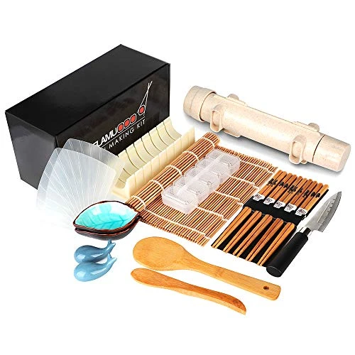 Sushi Making Kit, 20 In 1 Sushi Bazooka Roller Kit With Chef’s Knife, Bamboo Mats, Bazooka Roller, Rice Mold, Temaki Sushi Mats, Rice Paddle, Rice Spreader, Chopsticks, Sauce Dishes, Guide Book 1 Sushi Making Kit, 20 In 1 Sushi Bazooka Roller Kit With Chef’s Knife, Bamboo Mats, Bazooka Roller, Rice Mold, Temaki Sushi Mats, Rice Paddle, Rice Spreader, Chopsticks, Sauce Dishes, Guide Book