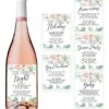 Wine Bottle Wedding Labels, Wedding First Wine Bottle Labels, Milestone Wine, Wedding Wine Labels, Wedding Milestone Stickers, Wedding Gift Wine Labels (Wine Labels Only)