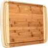 Bamboo Cutting Board - Chopping Board, Wood Cutting Board With Juice Groove, Charcuterie Board, Serving Platter Cheese Board, Bread Board, Turkey Meat Cutting Board, Wooden Cutting Boards For Kitchen