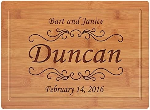 A VINCI Personalized Custom Natural Bamboo Cutting Board For Wedding, Engagement, House Warming Gift. Your Text Or Message Laser Engraved On The Board (12x16 Inch) 3 A VINCI Personalized Custom Natural Bamboo Cutting Board For Wedding, Engagement, House Warming Gift. Your Text Or Message Laser Engraved On The Board (12x16 Inch) - Image 3