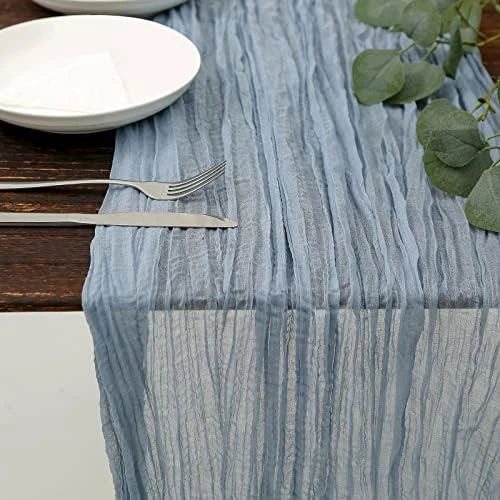 Sage Green Cheesecloth Table Runner 13.3ft Boho Gauze Cheese Cloth Table Runner Rustic Sheer Runner 160inch Long For Wedding Bridal Baby Shower Birthday St. Patrick's Day Table Decorations 14 Sage Green Cheesecloth Table Runner 13.3ft Boho Gauze Cheese Cloth Table Runner Rustic Sheer Runner 160inch Long For Wedding Bridal Baby Shower Birthday St. Patrick's Day Table Decorations - Image 14