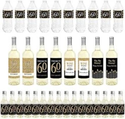 Big Dot Of Happiness Adult 60th Birthday - Gold - Mini Wine Bottle Labels, Wine Bottle Labels And Water Bottle Labels - Birthday Party Decorations - Beverage Bar Kit - 34 Pieces 19 Big Dot Of Happiness Adult 60th Birthday - Gold - Mini Wine Bottle Labels, Wine Bottle Labels And Water Bottle Labels - Birthday Party Decorations - Beverage Bar Kit - 34 Pieces -Peugeot Shop 51vOI2687UL. AC