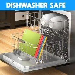 5 Pieces Flexible Cutting Boards, BPA Free Plastic Cutting Boards For Kitchen, Non Slip Cutting Mat For Meat And Vegetables -Peugeot Shop 51vW7xeNWmL