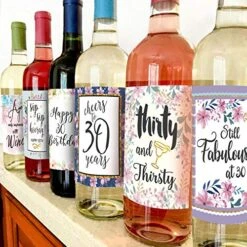 GSS Designs 30th Birthday Wine Beer Bottle Label Stickers -Pack Of 6 -Funny Birthday Party Decoration Stickers (WBS-001) -Peugeot Shop 51vYkIeYh7L
